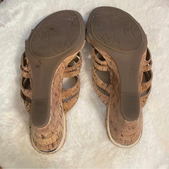 Beautiful cork wedge summer sandals 6 heels - Picture 5 of 7